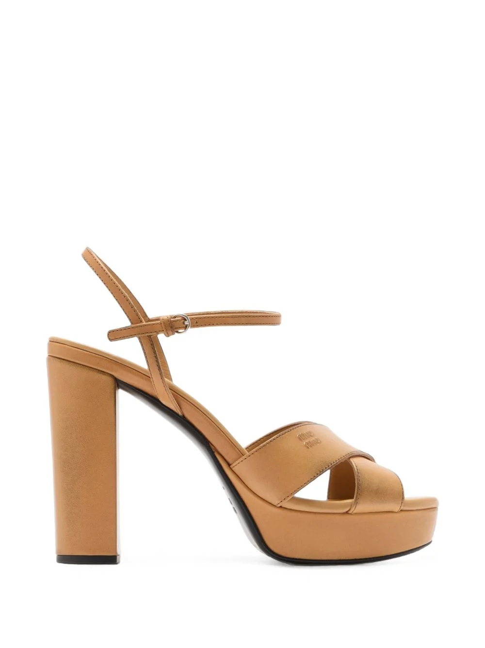 cross-strap platform sandals - 1