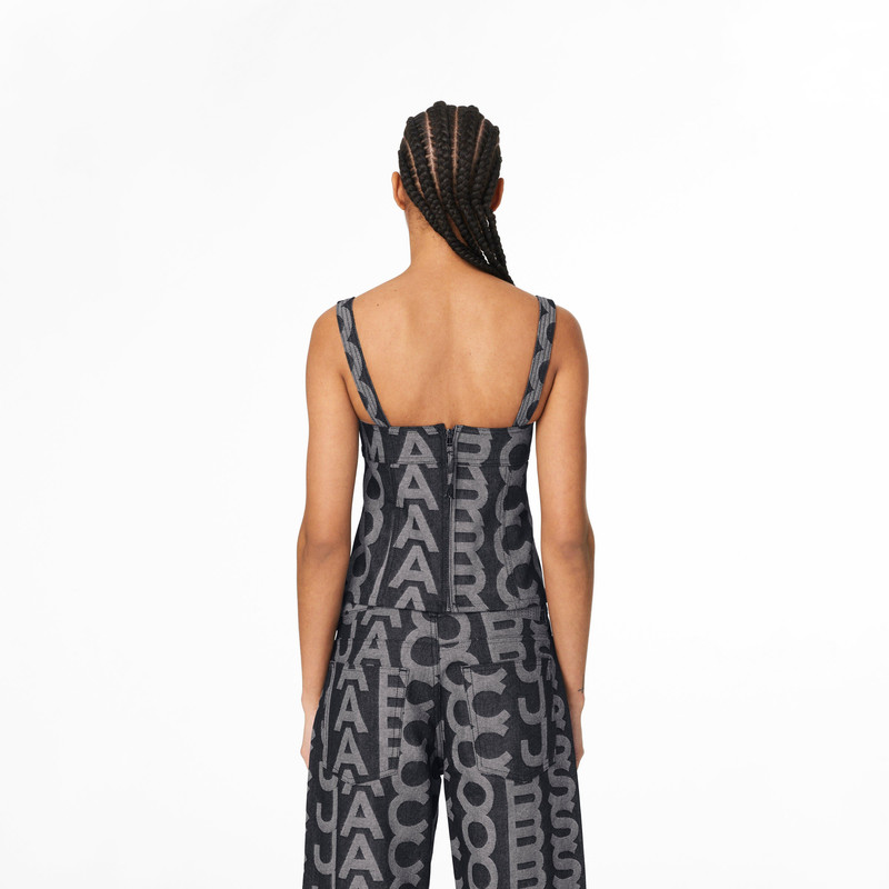 THE MONOGRAM DENIM BUSTIER TOP 4