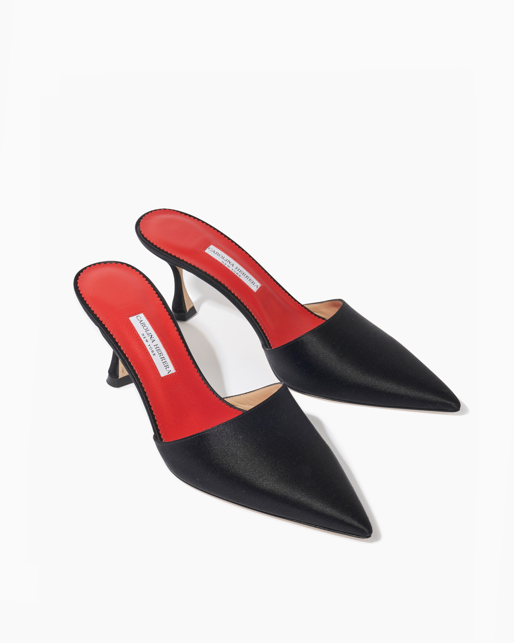Satin Kitten Heel Mule - 2