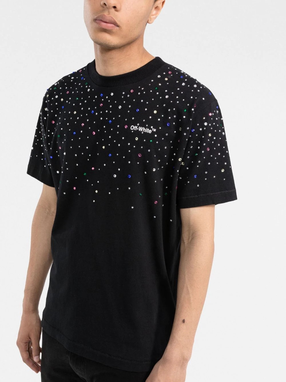 rhinestone-embellished T-shirt - 3