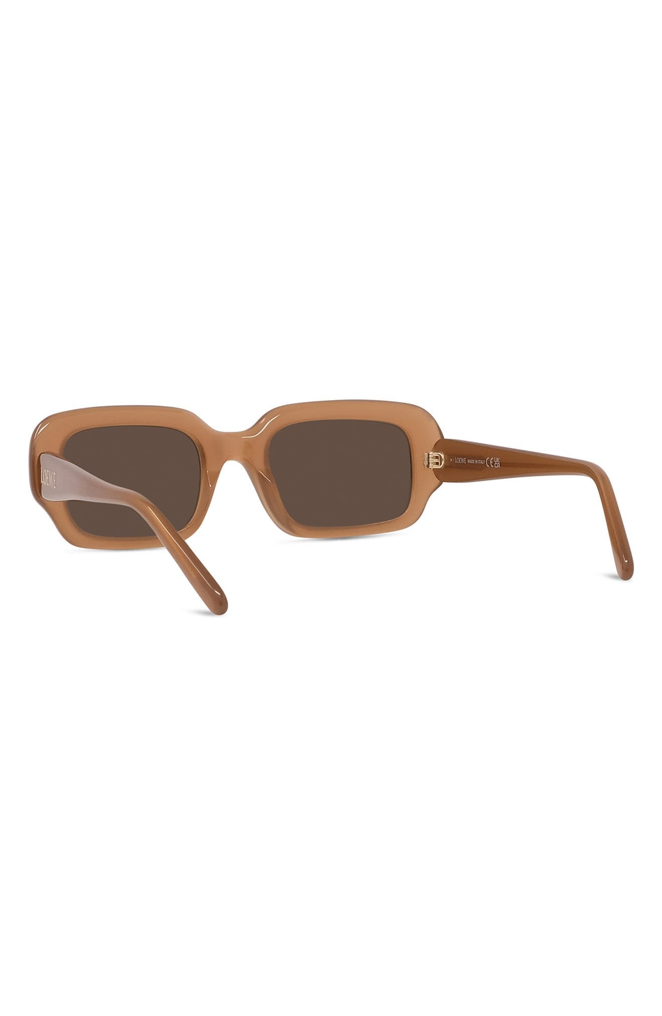 Loewe 51mm Rectangular Sunglasses in Dark Brown/Other /Brown at Nordstrom - 2