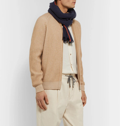 Brunello Cucinelli Fringed Contrast-Tipped Cashmere Scarf outlook