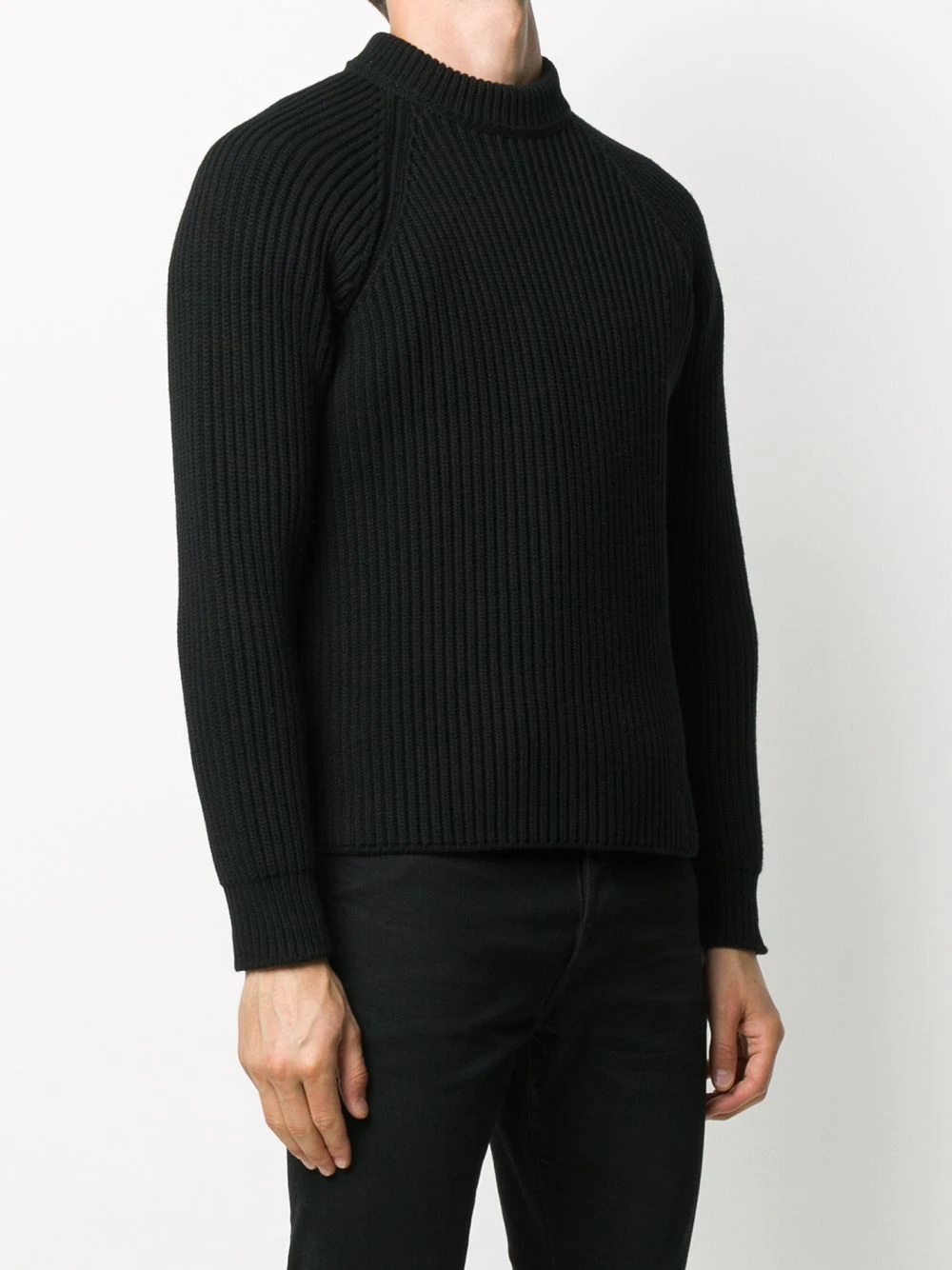 ribbed crew neck jumper - 3