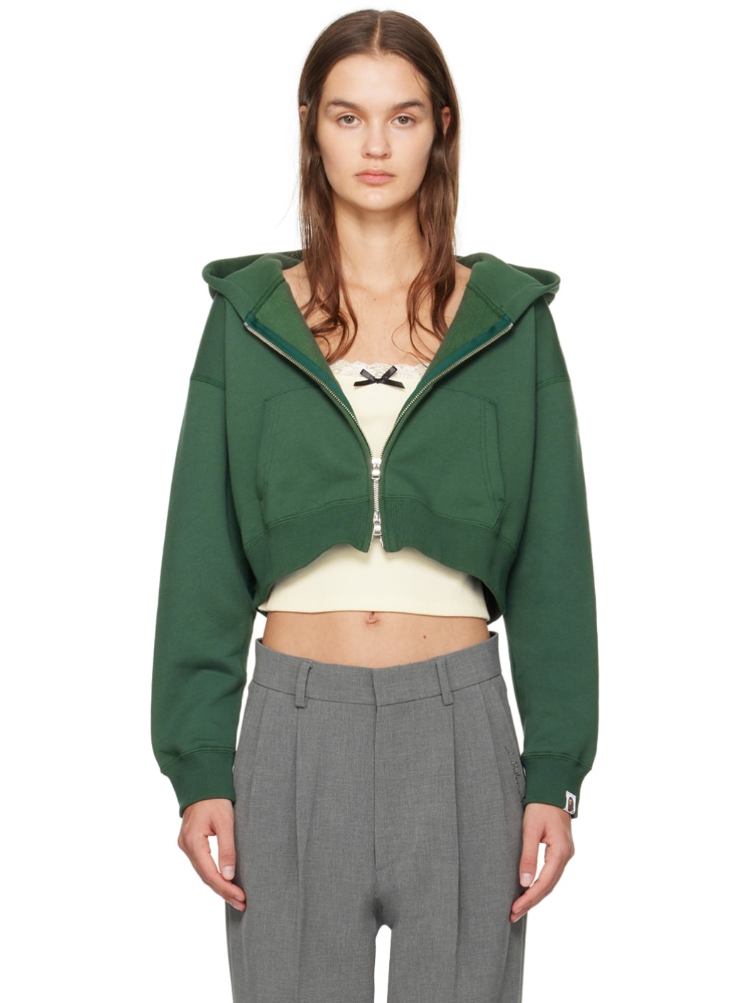 Green Ape Head One Point Hoodie - 1