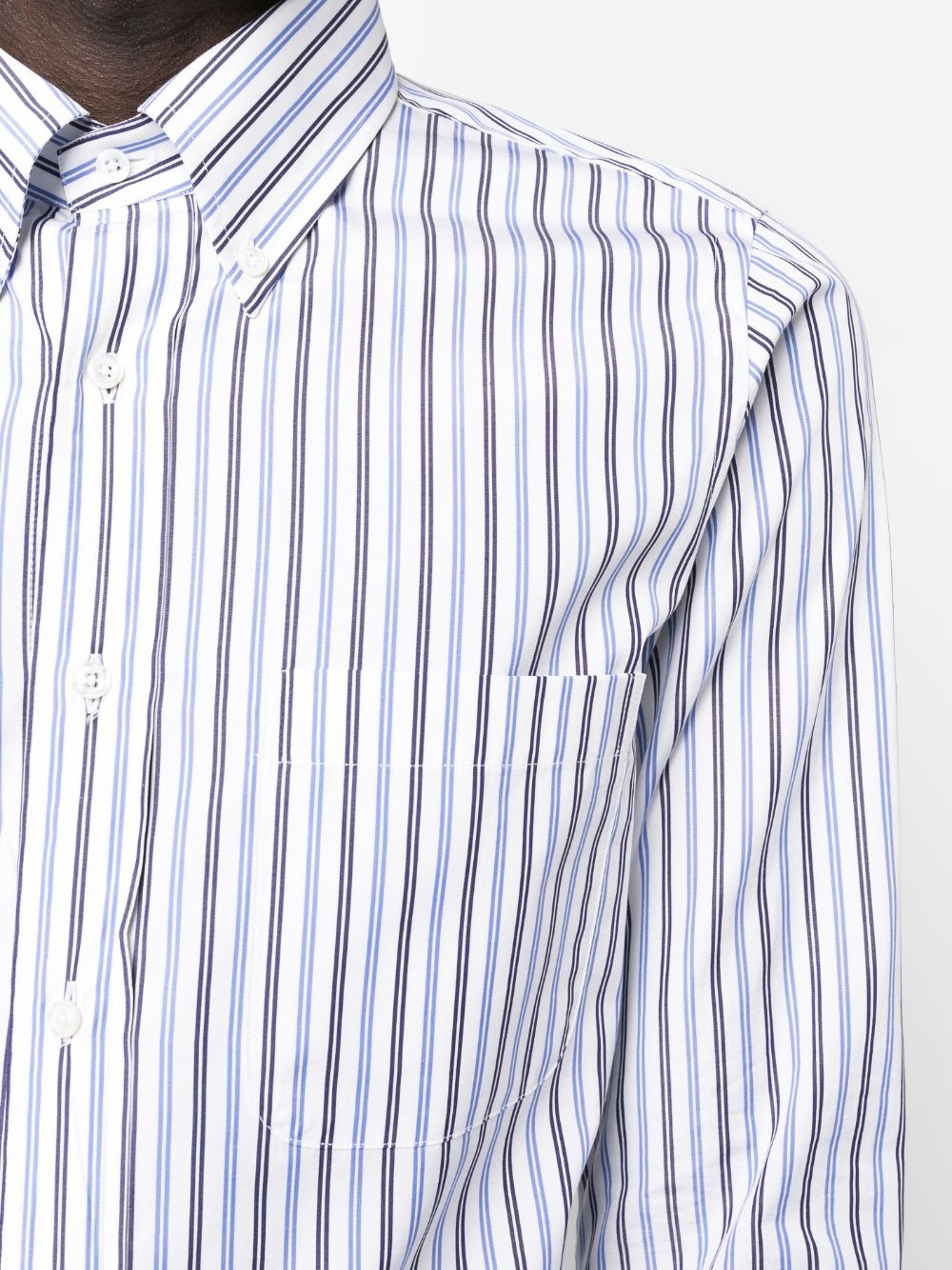 striped poplin shirt - 5
