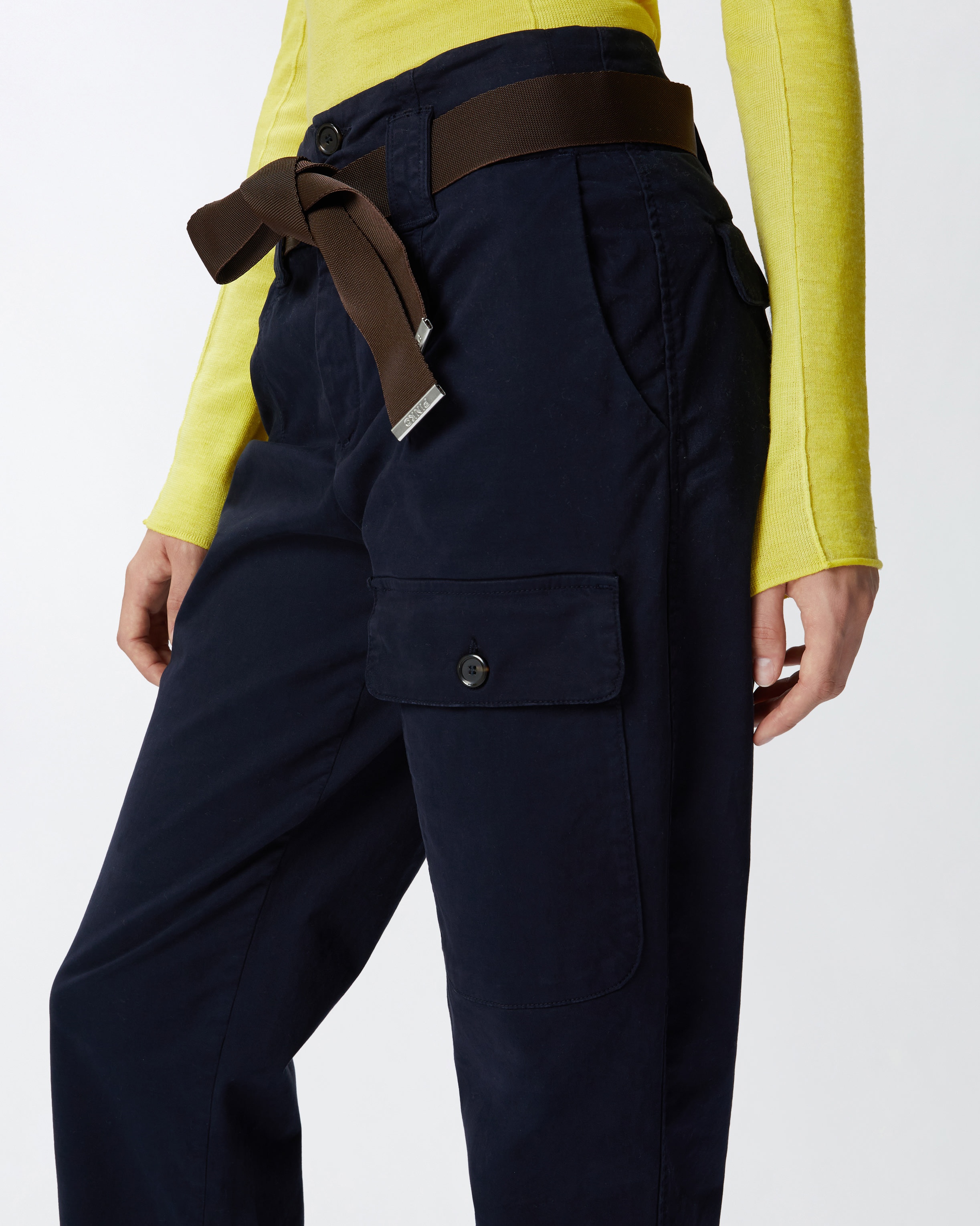 COTTON CARGO TROUSERS WITH POCKETS - 5