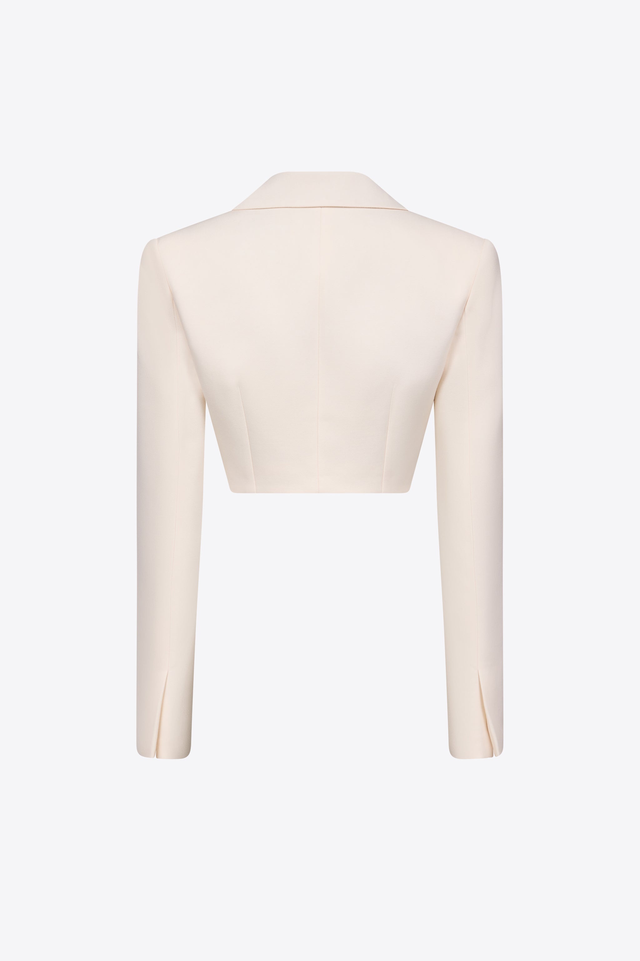 CRYSTAL BROOCH CROPPED JACKET - 2