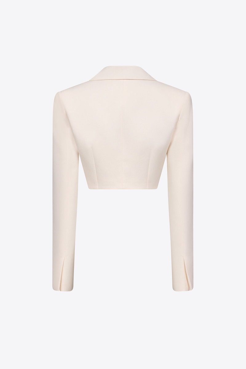 AREA CRYSTAL BROOCH CROPPED JACKET outlook