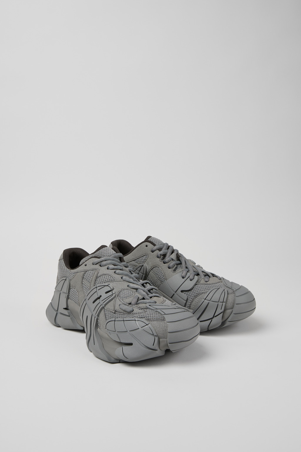Gray Textile Sneakers - 2