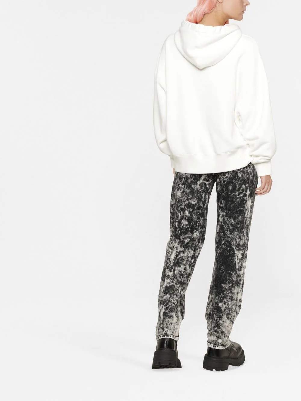 graphic-print cotton hoodie - 3