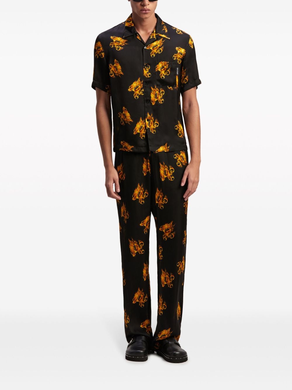 Burning monogram-print shirt - 2