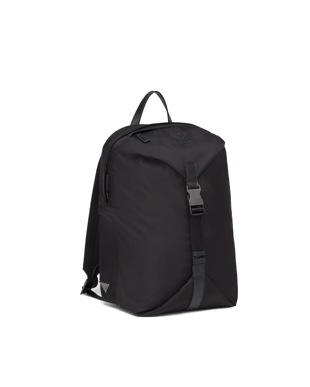 Re-Nylon and Saffiano leather backpack - 3