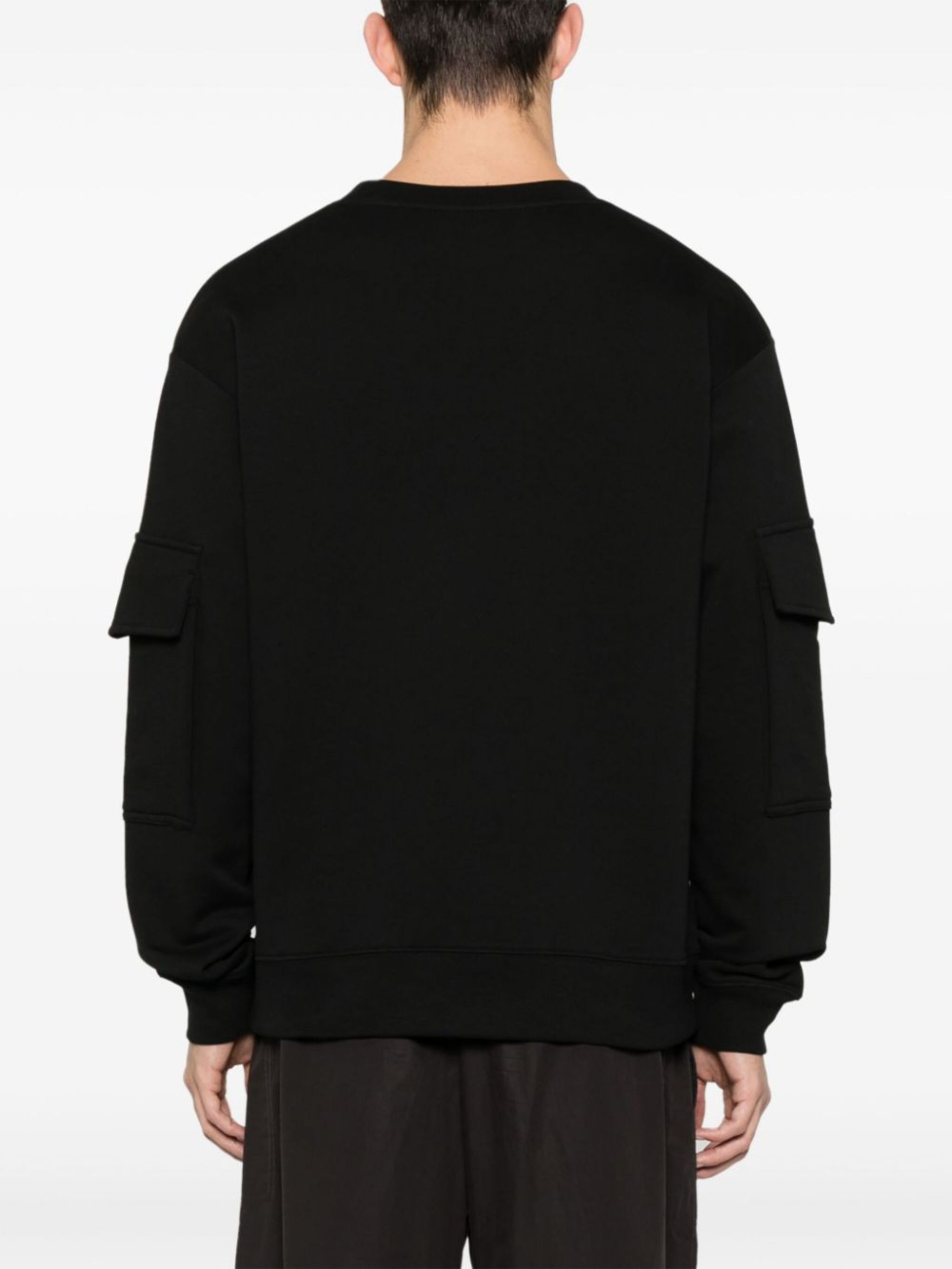 sleeve-pocket cotton sweatshirt - 4