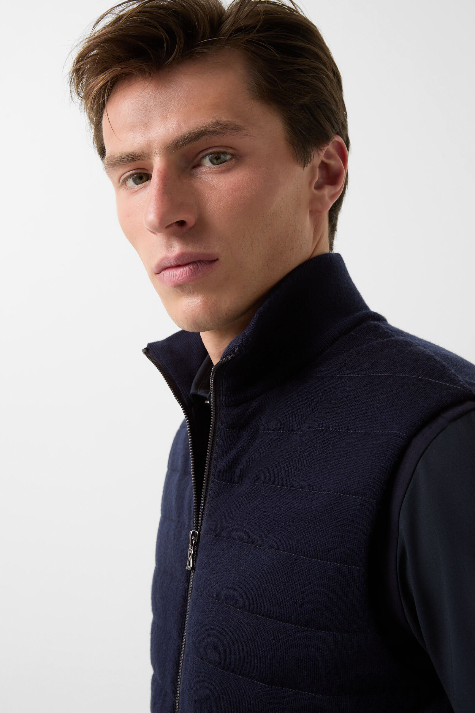 Lavin knitted vest in Navy blue - 5