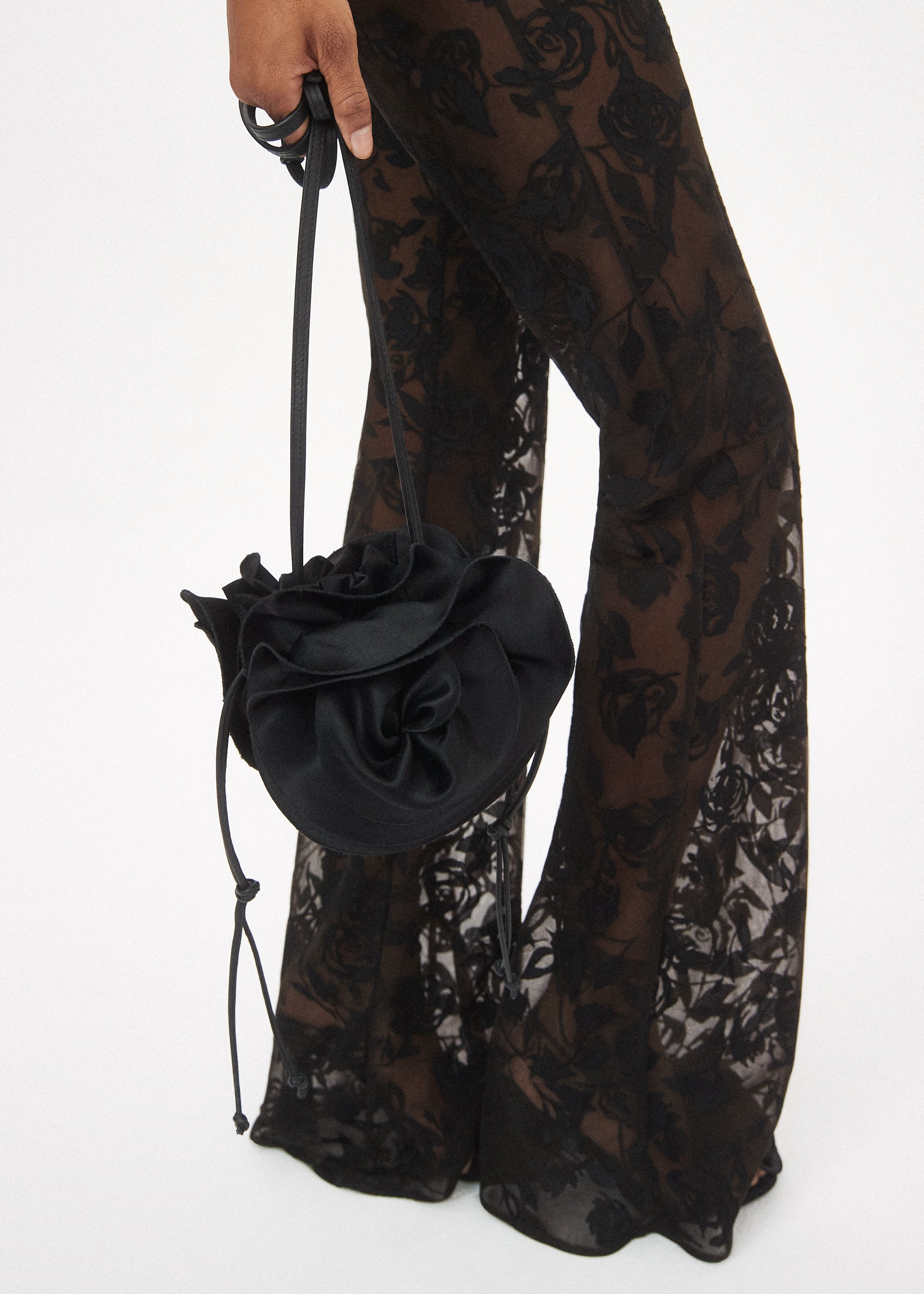 Magda bag in black satin - 3