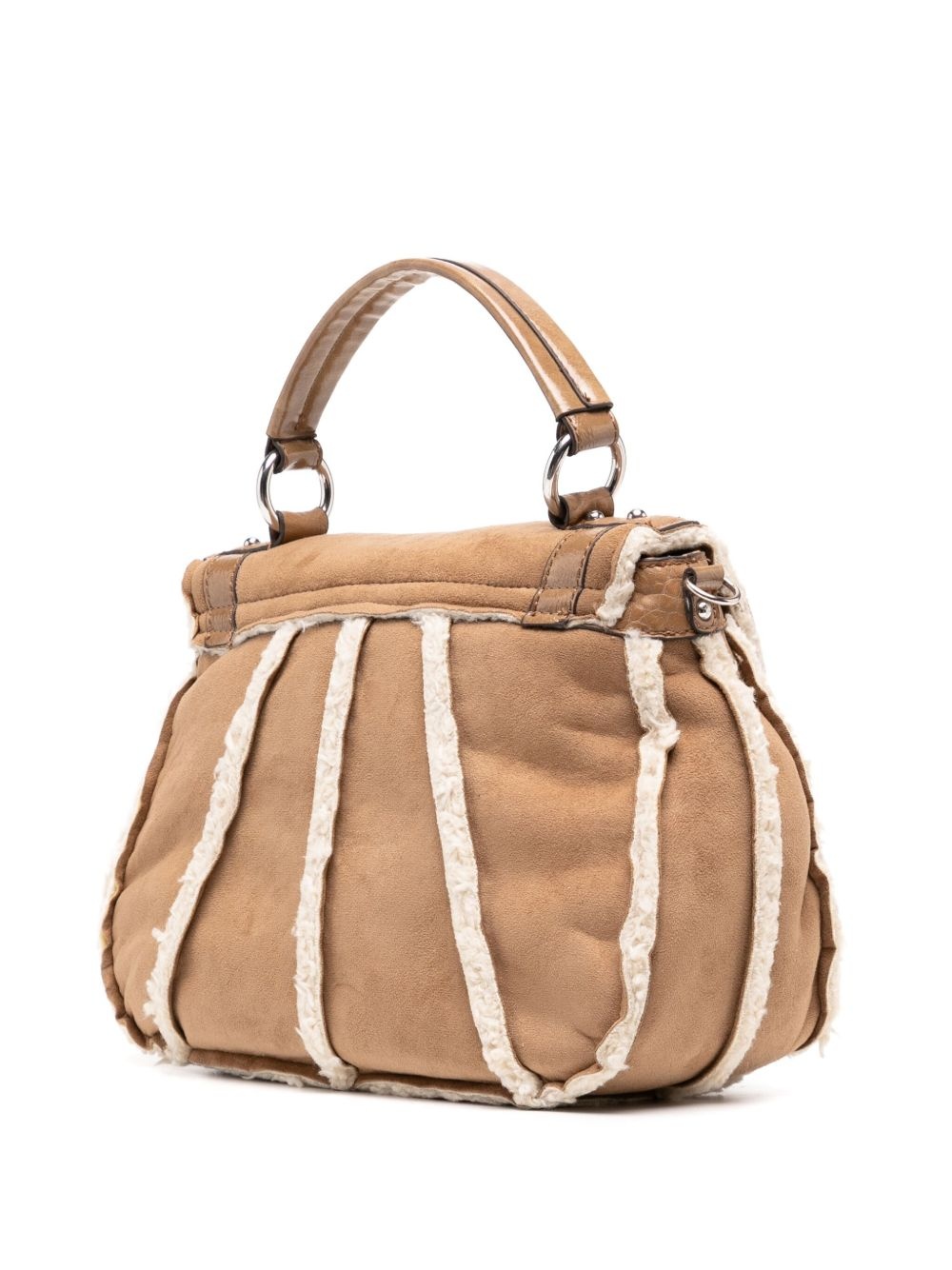 suede-effect logo-plaque tote bag - 2