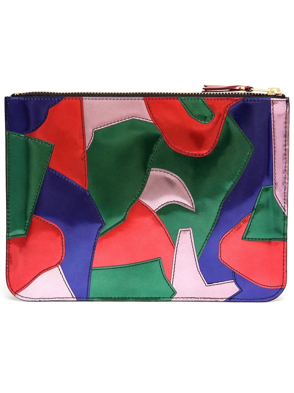 Patchwork patent leather pouch - 3