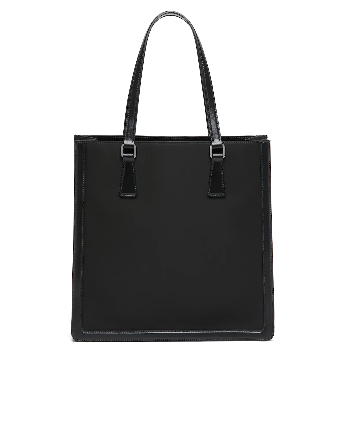 Leather and nylon tote bag - 4