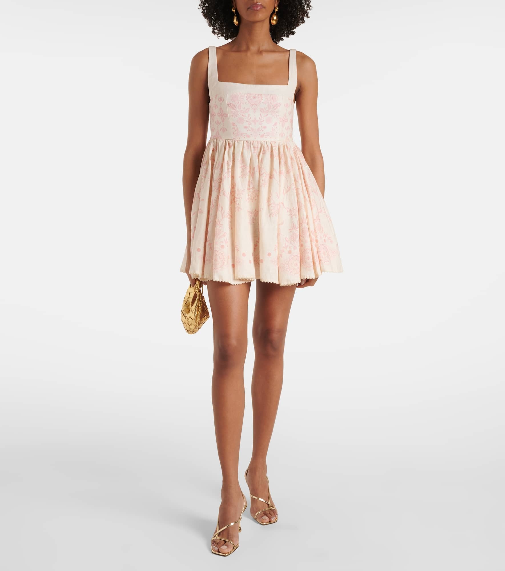 Hierbabuena Floritura linen minidress - 2