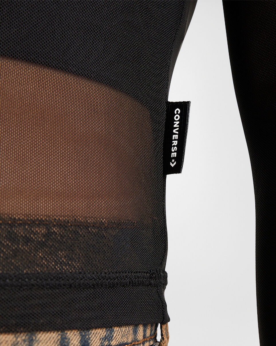 Sheer Mesh Long-Sleeve Top - 4
