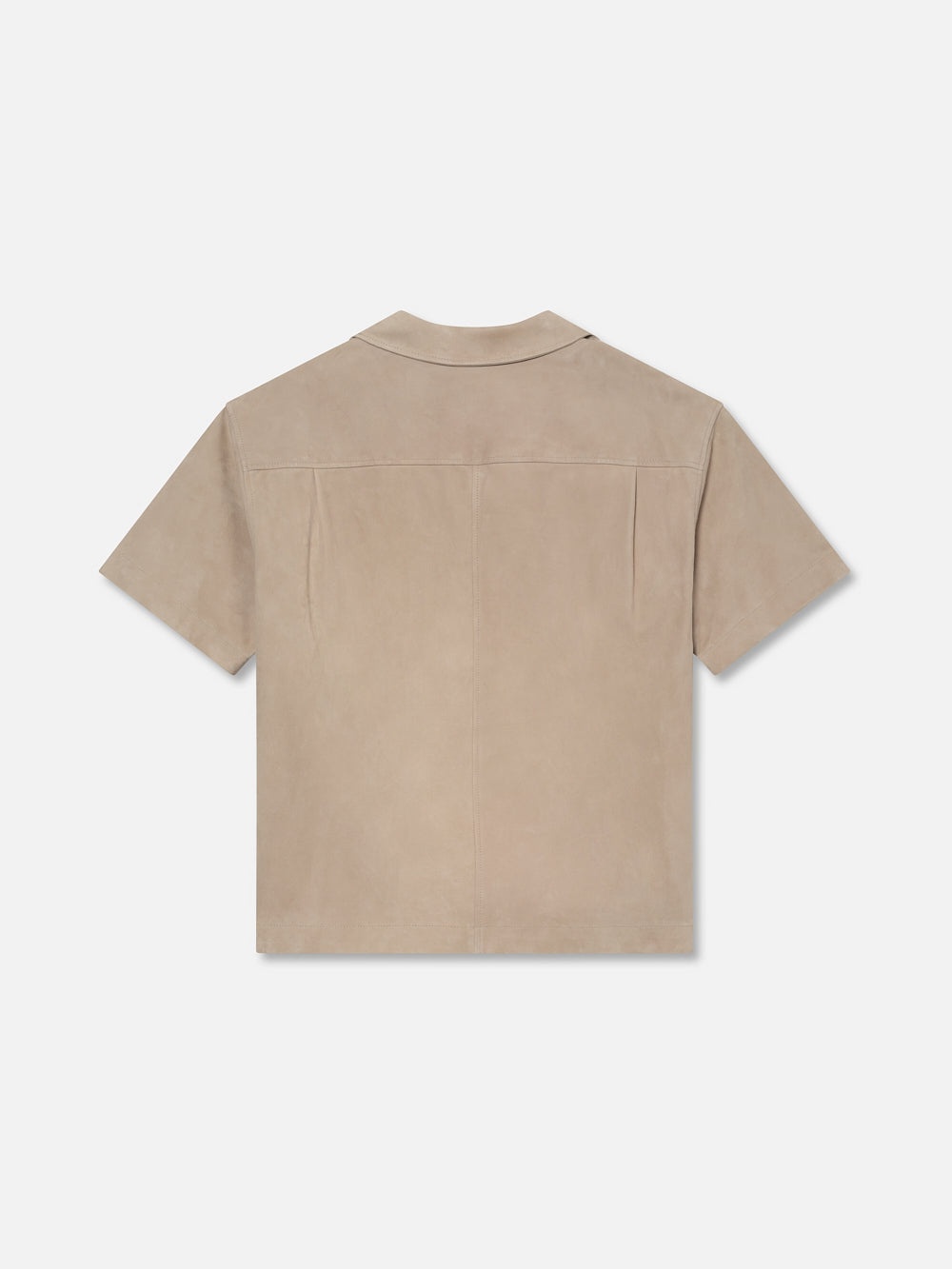 Short Sleeve Suede Shirt in Smoke Grey - 3