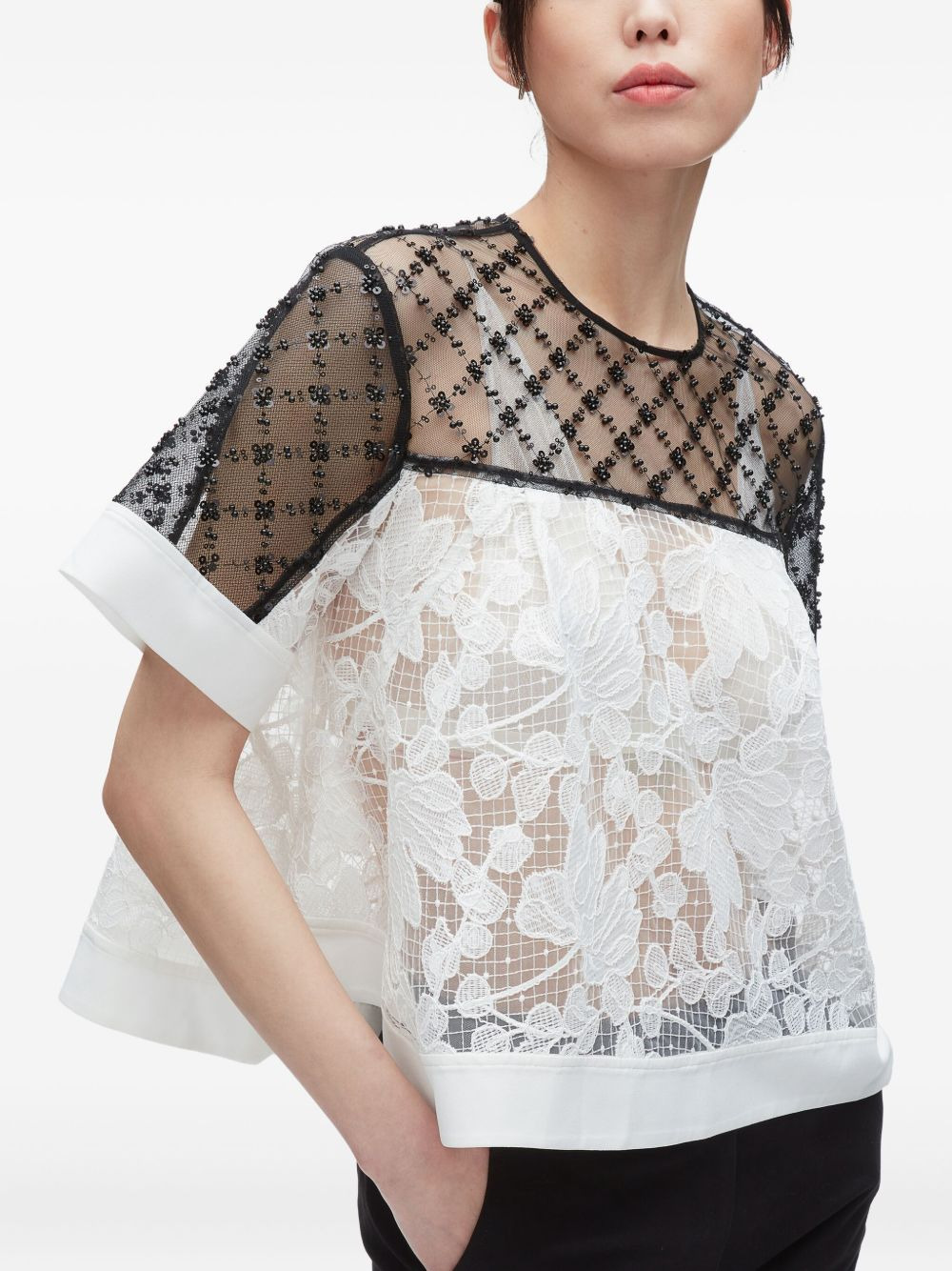 beaded lace top - 4