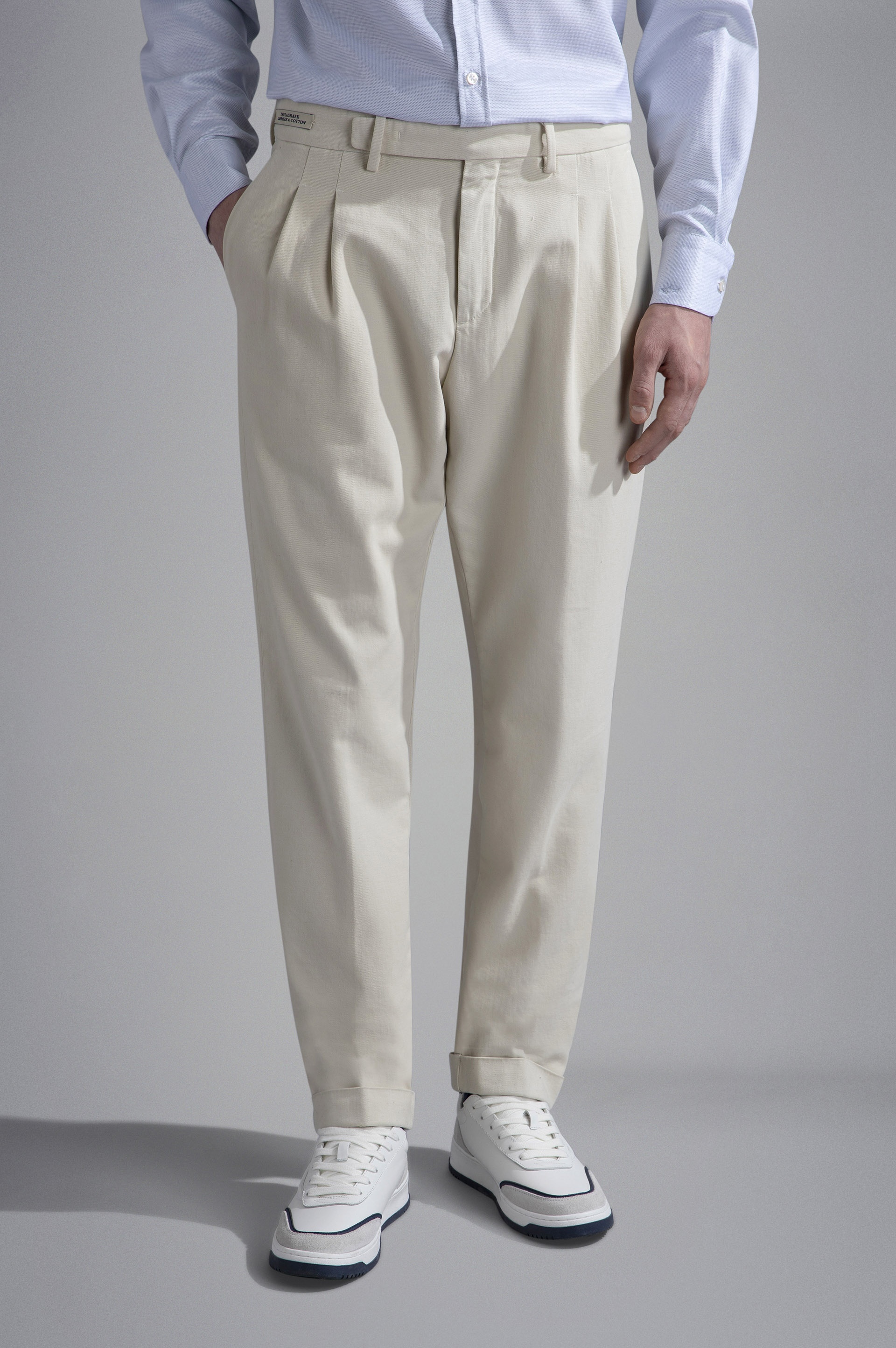 CASHMERE AND COTTON TROUSERS - 6