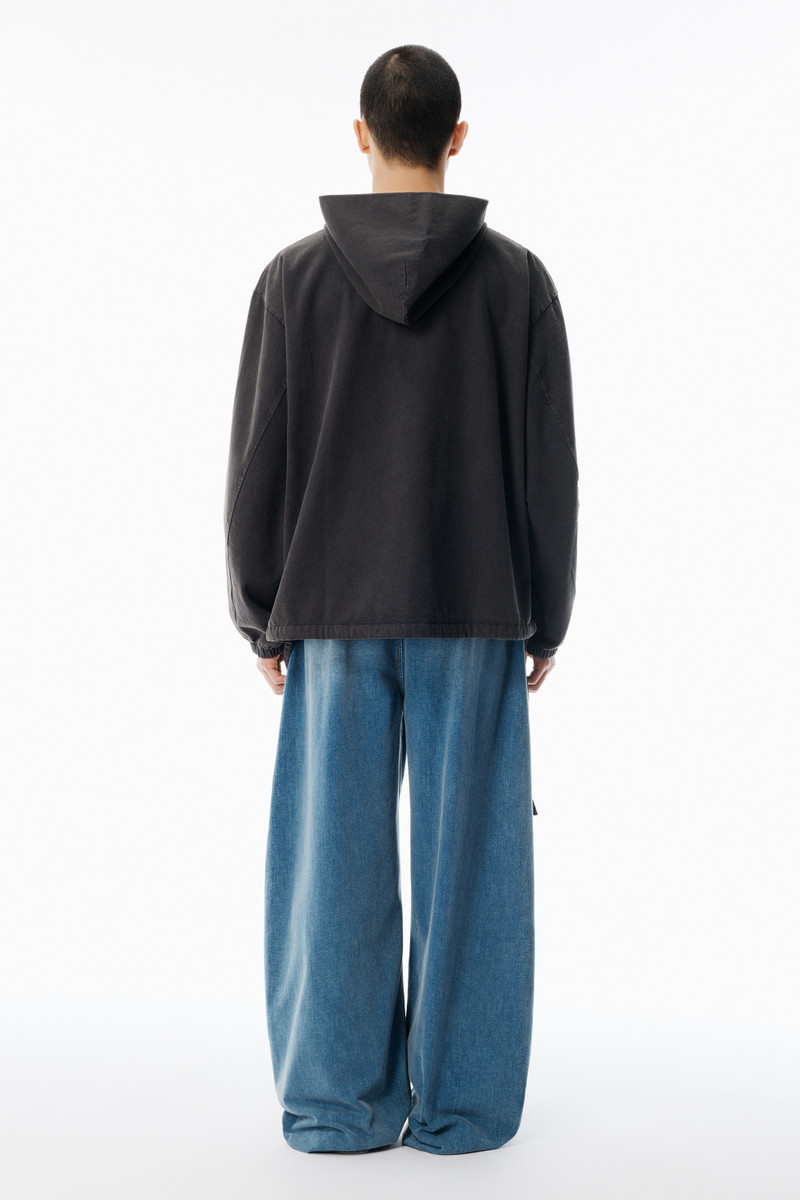 Grey Half-Zip Cotton Hoodie 4