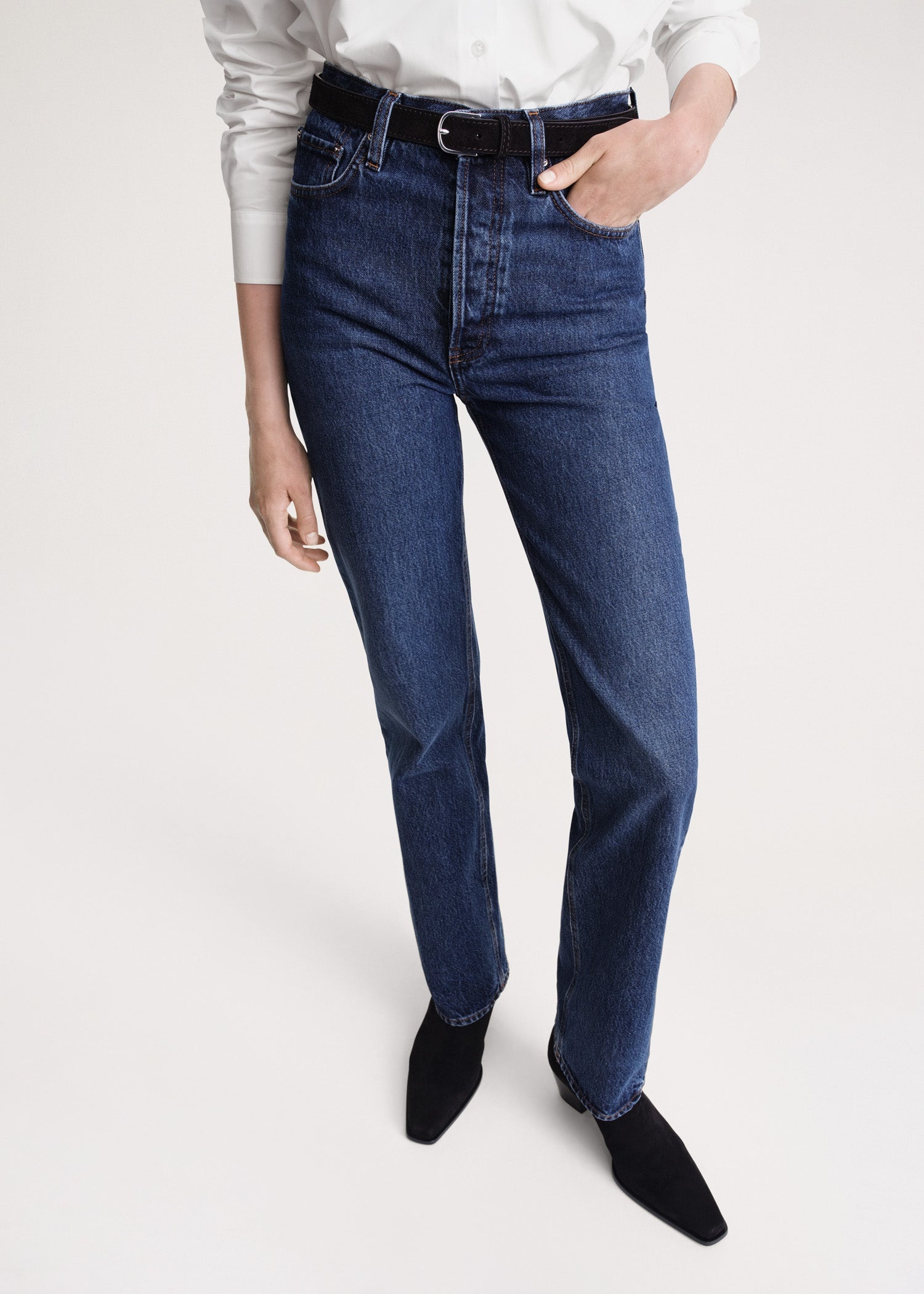 Classic cut denim full length dark blue - 5