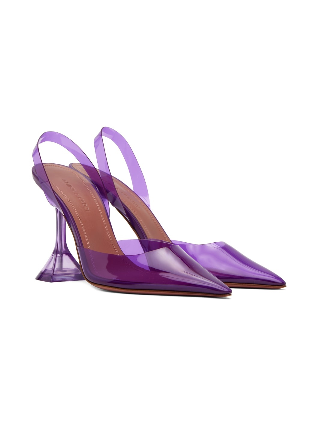 Purple Holli Glass Sling 95 Heels - 4