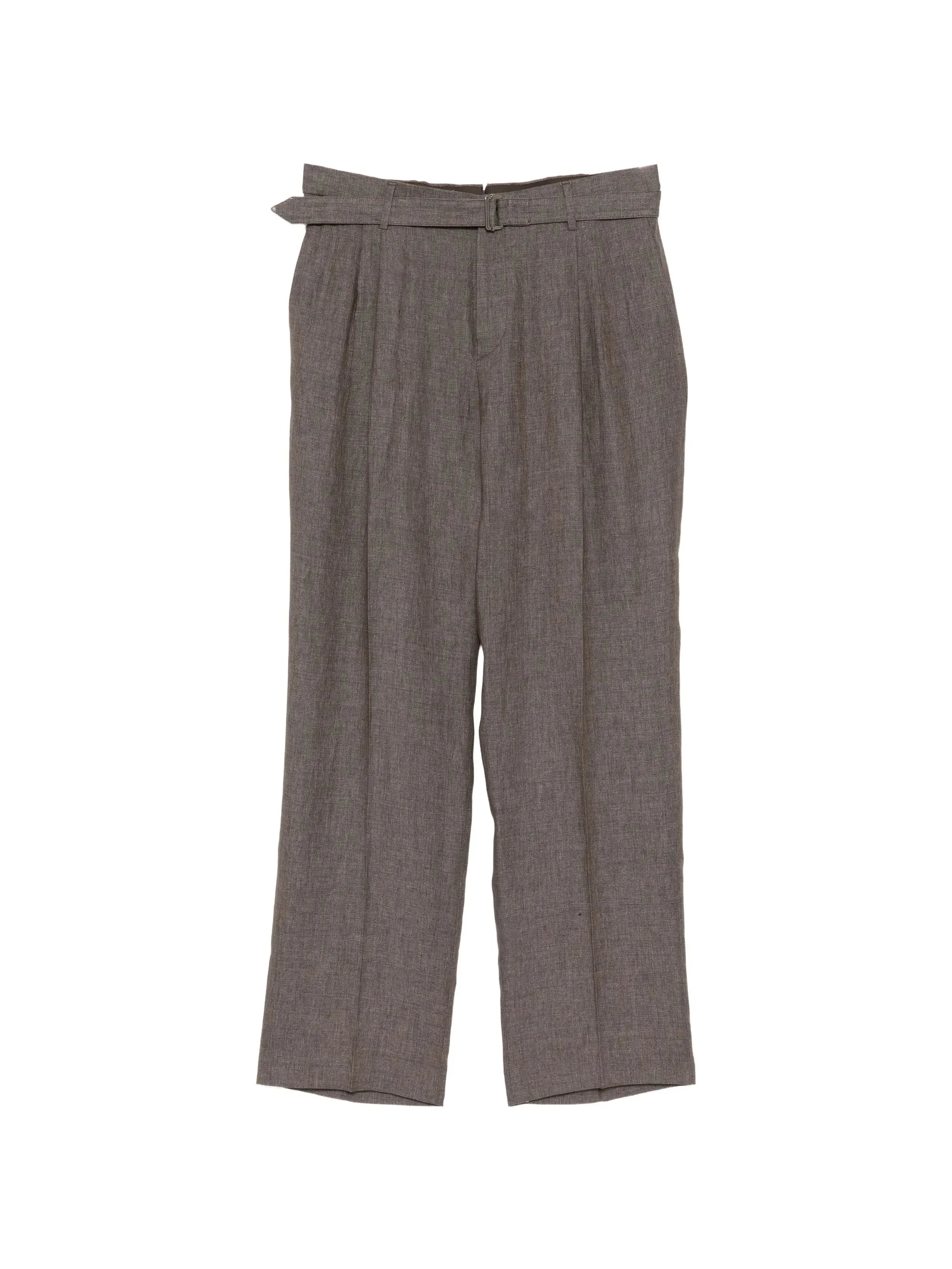 LINEN PLEATED TROUSERS - 1