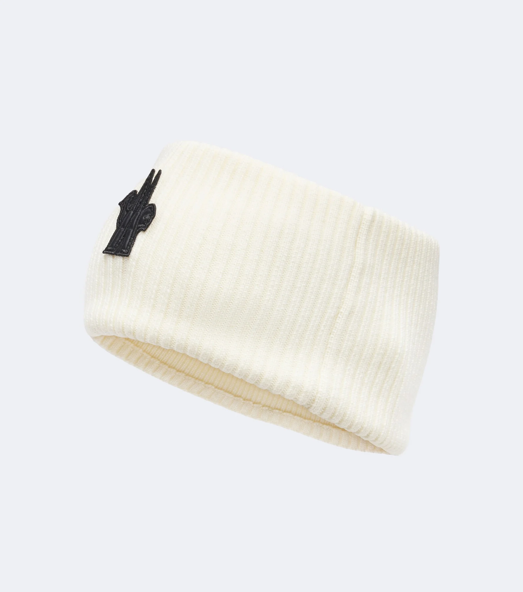 Logo ribbed-knit virgin wool headband - 1