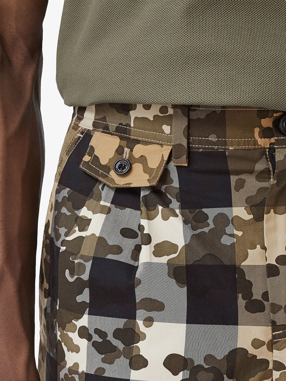 Camouflage Check tailored shorts - 5