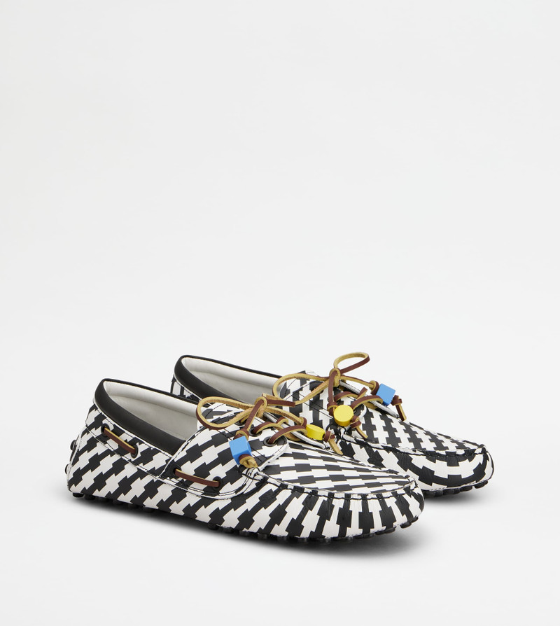 BOAT GOMMINO LOAFERS IN LEATHER - WHITE, BLACK 2