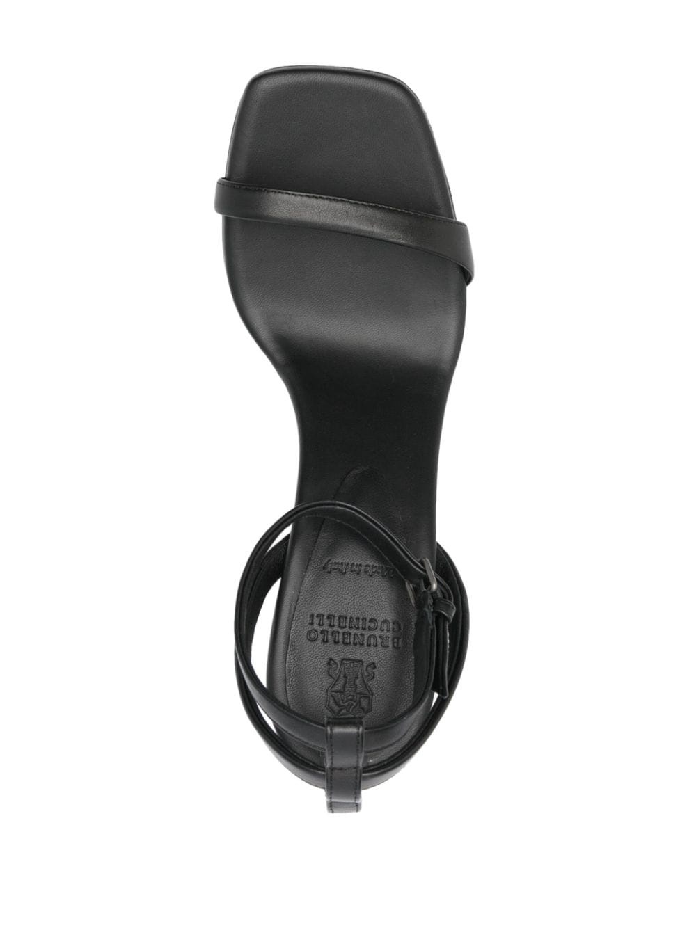 90mm leather wedge sandals - 4