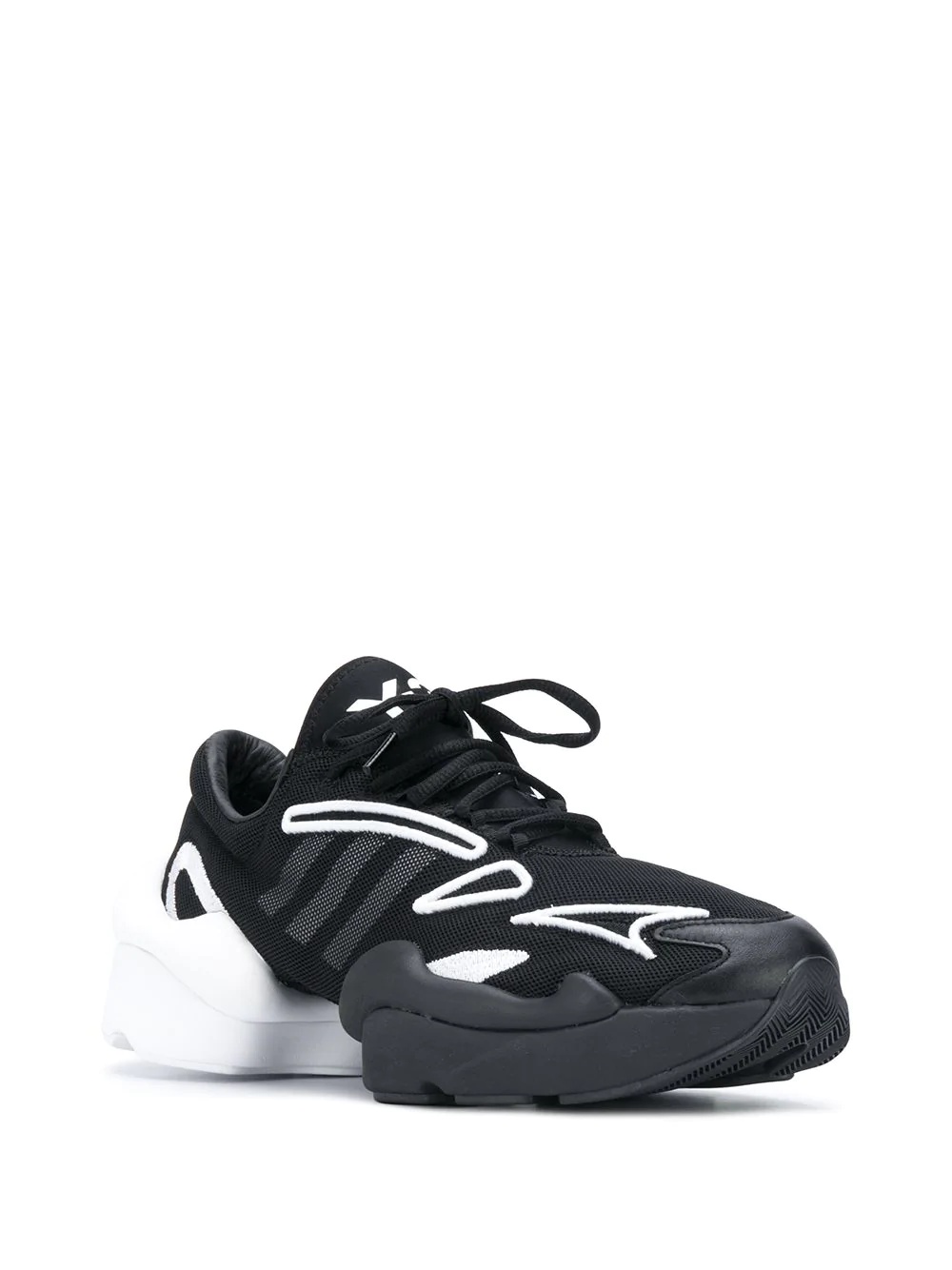 contrast panel mesh sneakers - 2