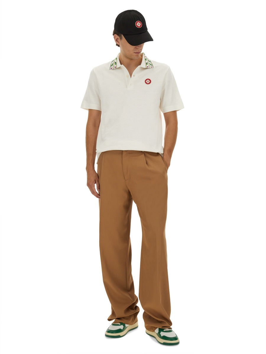 Casablanca Men "Classic Laurel" Pique Polo Shirt - 2