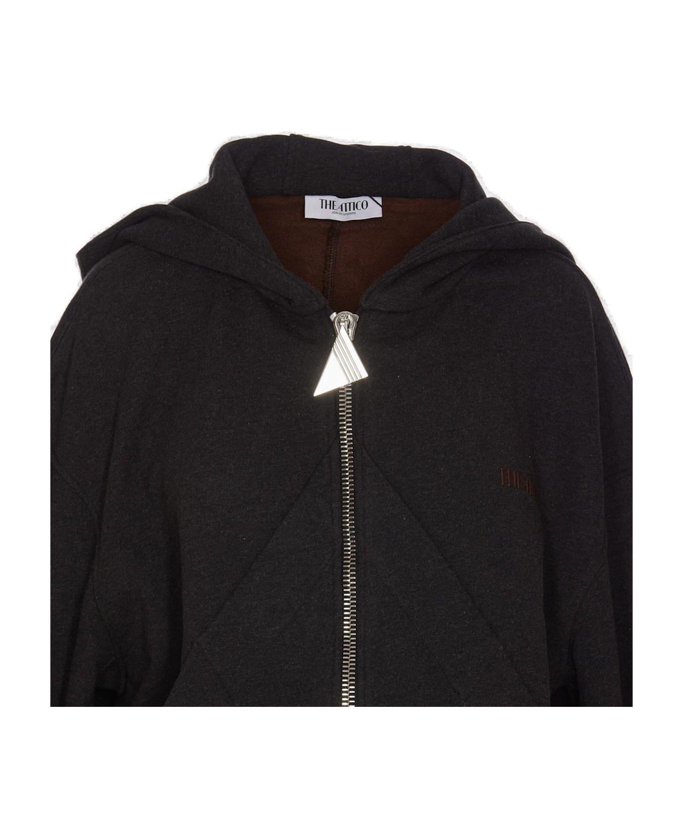 Logo Zip Puller Hooded Sweatshirt - 4