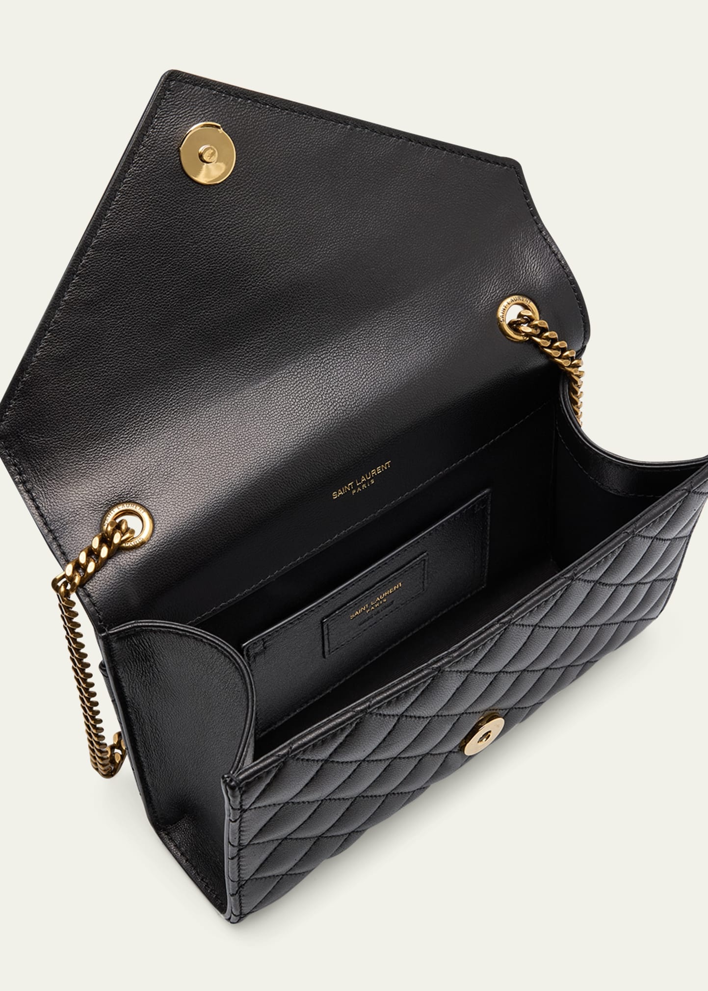 Envelope Triquilt Small YSL Shoulder Bag in Smooth Leather - 4