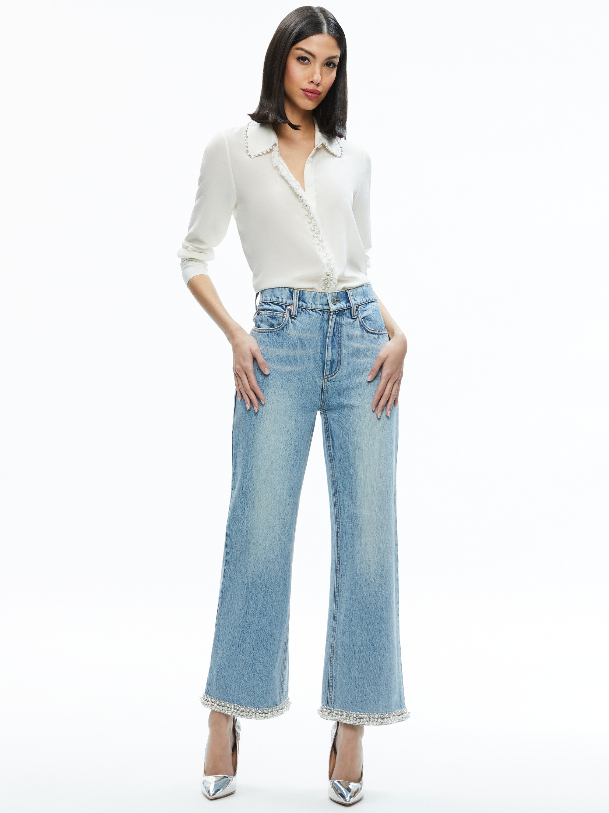 ORA HIGH RISE EMBELLISHED JEAN - 4