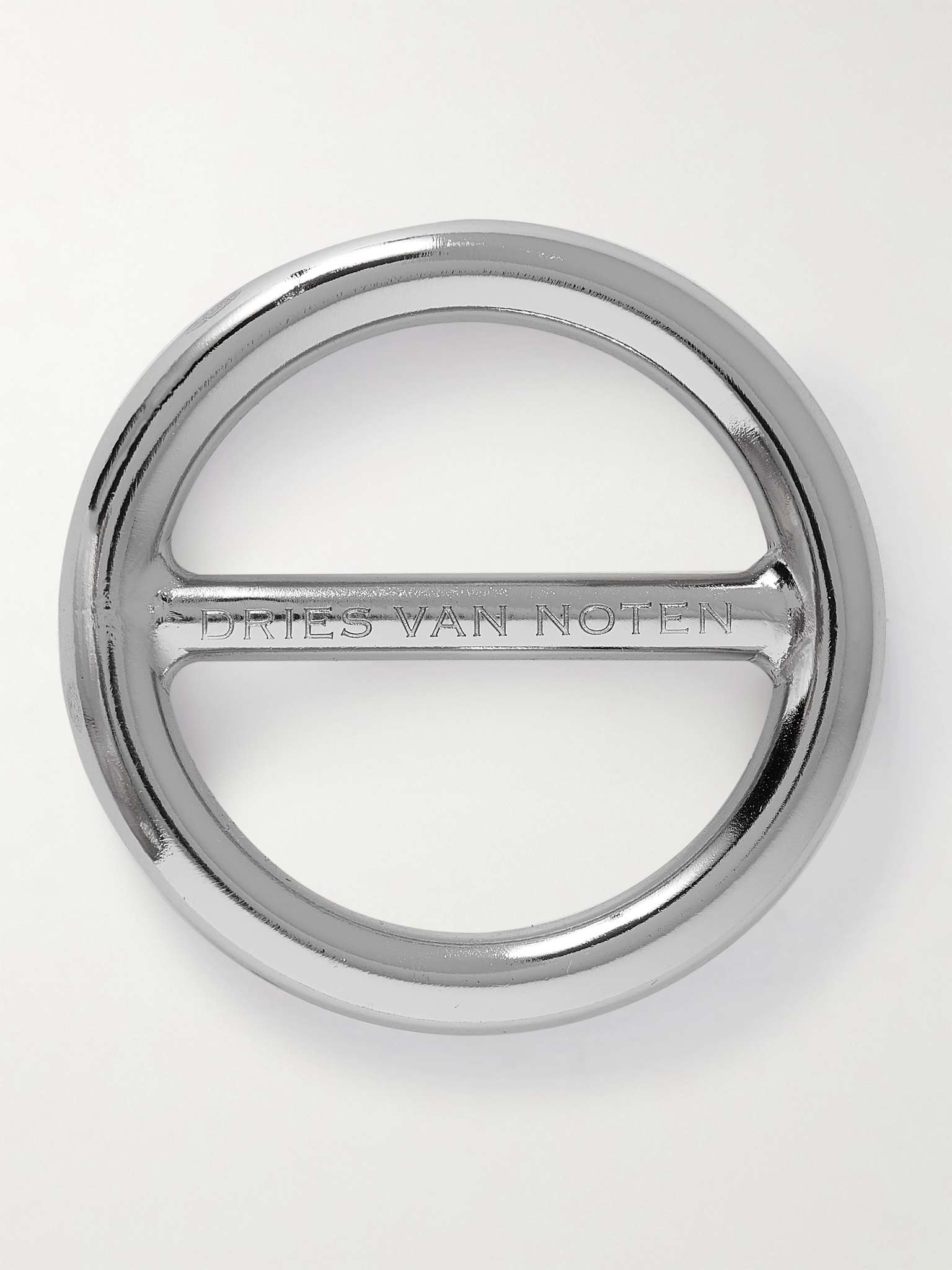 Logo-Engraved Silver-Tone Brooch - 1