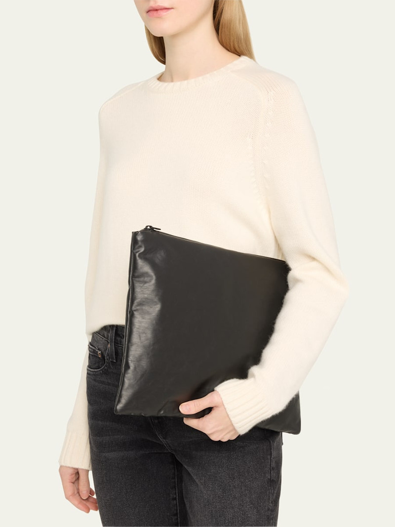 KASSL Editions Zip Faux-Leather Clutch Bag outlook