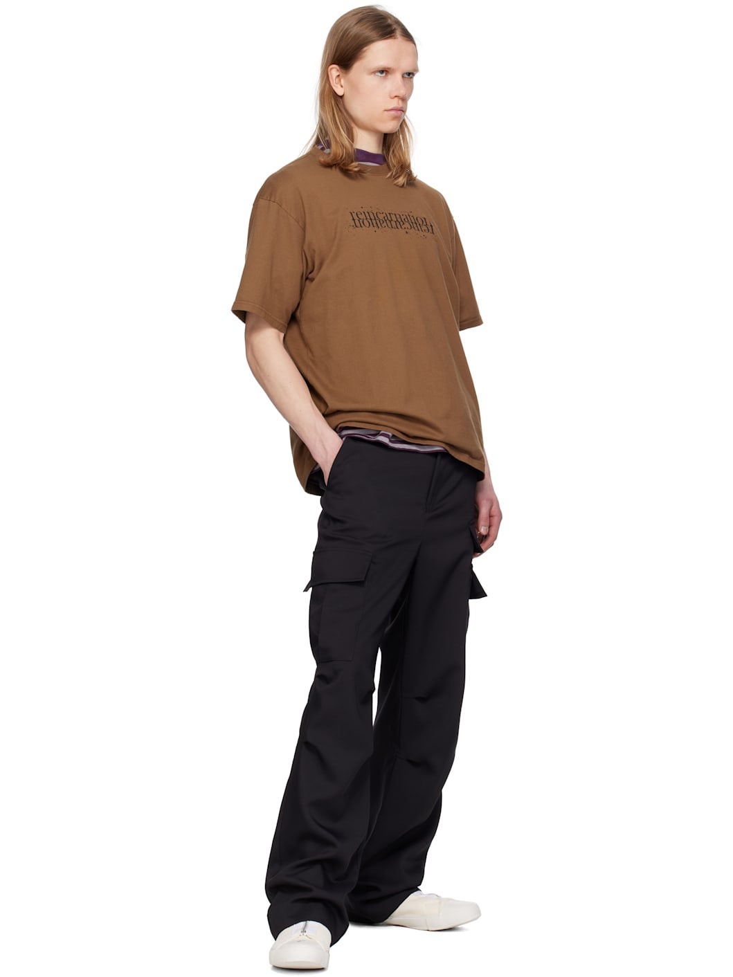Brown UC1E3804 T-shirt - 4