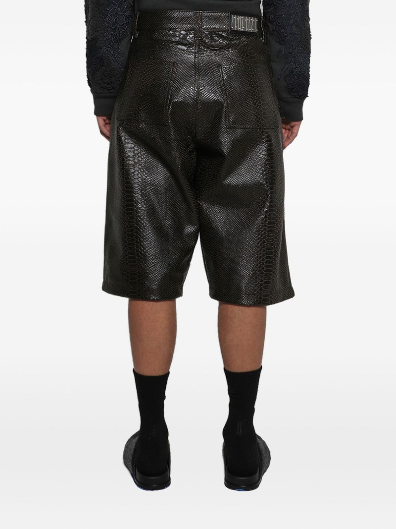 snakeskin-effect shorts 5