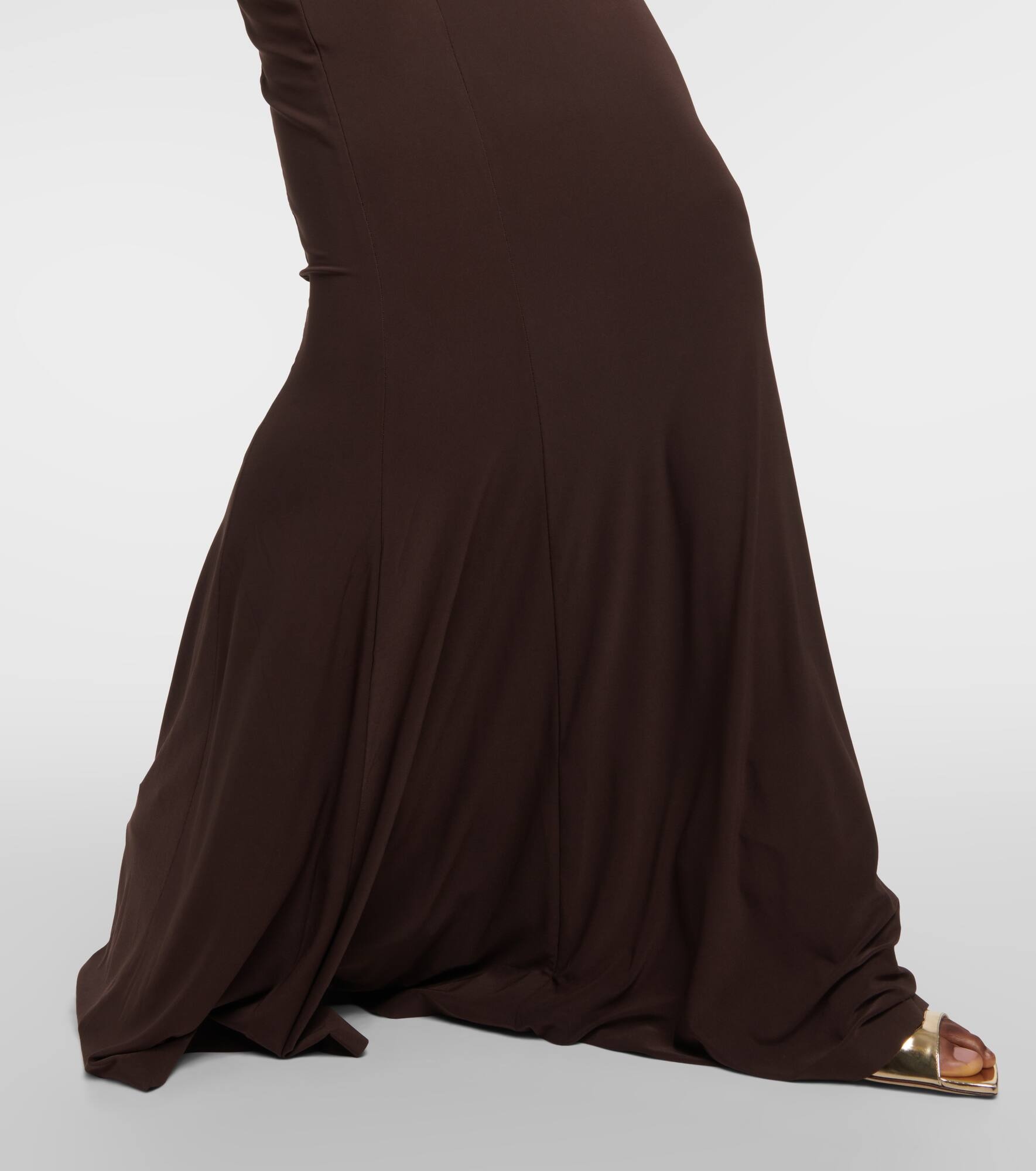 Turtleneck jersey gown - 5