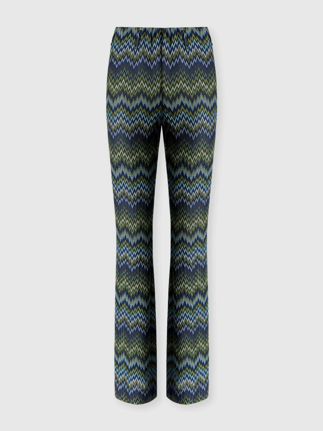 Snake motif viscose flare trousers - 1