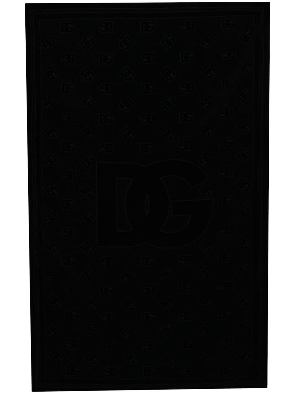jacquard-logo beach towel - 3