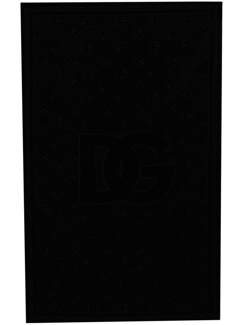 Dolce & Gabbana jacquard-logo beach towel outlook