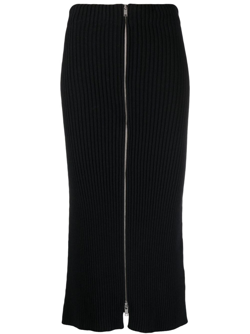 ribbed-knit cotton pencil skirt 1