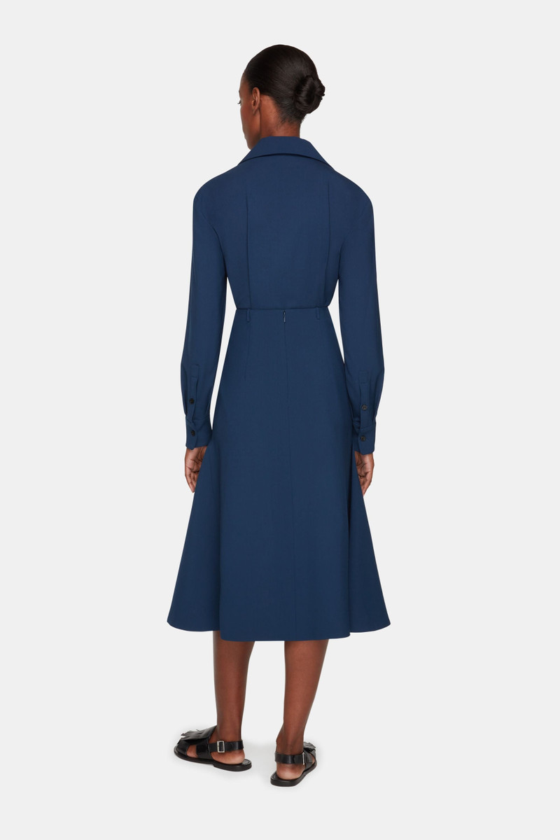 Queenie Skirt In Navy Summer Wool 4